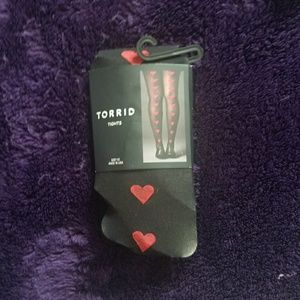 Torrid plus size heart tights.